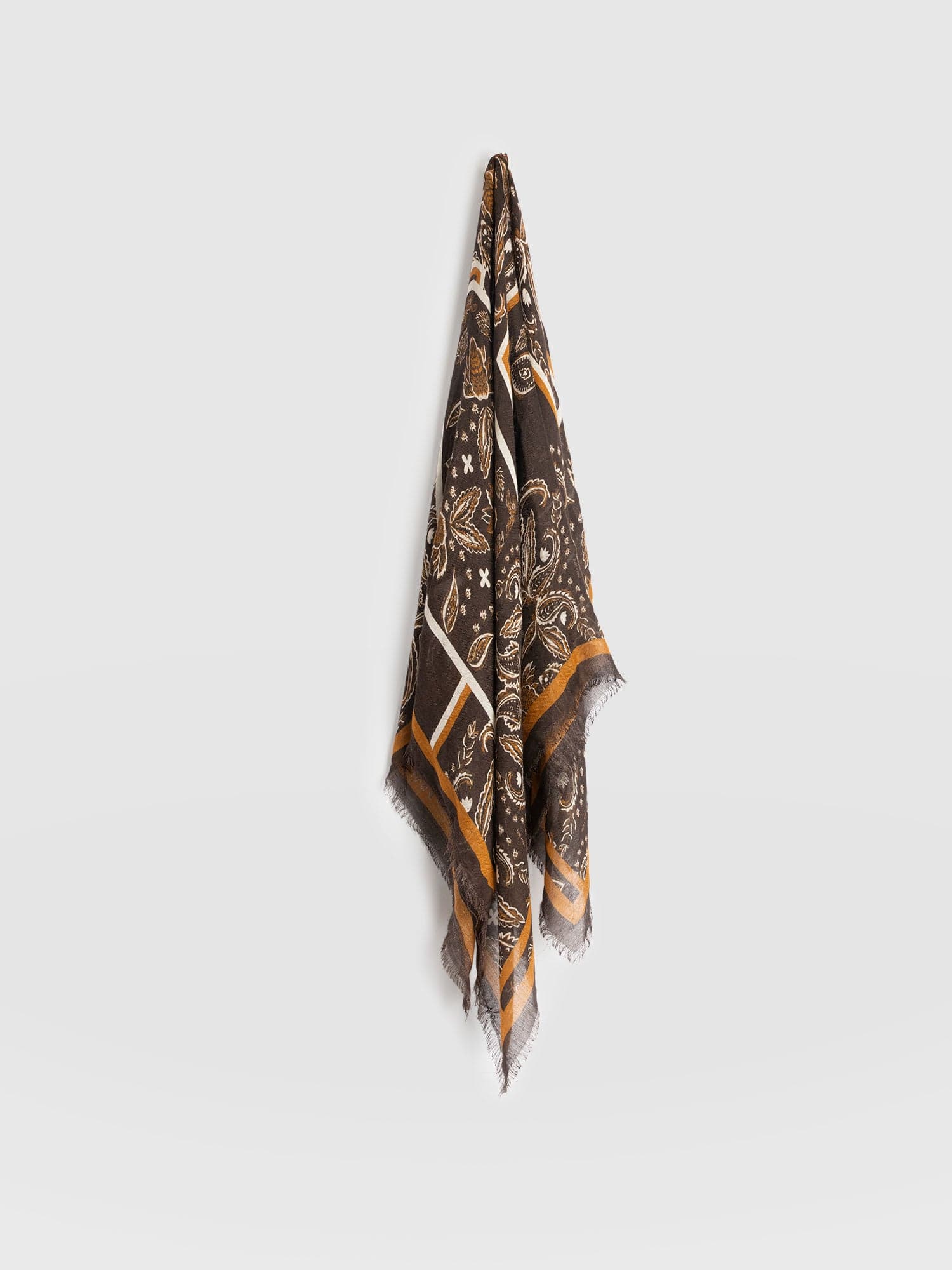 Wren Paisley Scarf - Brown - Women's Scarves | Saint + Sofia® USA